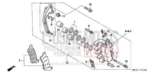 BREMSSATTEL, L. VORNE (CBF1000A/T/S) CBF1000A6 de 2006